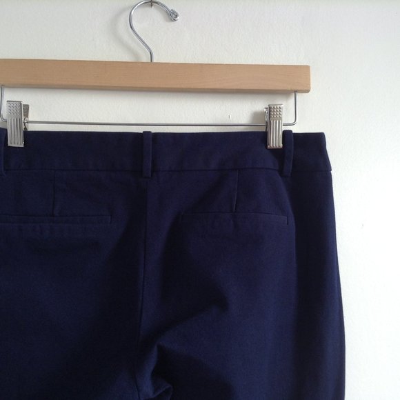 J.Crew Minnie Pant Stretch Cotton Cropped Skinny Twill Dark Navy Blue 6 - Picture 7 of 11